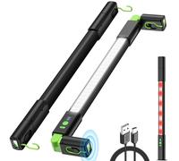 daphomeu Baladeuse Led Mecanicien 3000LM, Lampe de Travail Led Rechargeable 6400mAh, Lampe Mecanicien avec Crochets et Base Magnetique pour Reparation Auto, Atelier, Camping