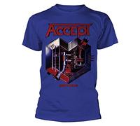 DAPING JIA Accept Metal Heart T Shirt Blue Blue XL