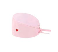 DaPongZhi Calot Chirurgien Femme Chapeaux de Travail avec Boutons et Cravate Chapeau Réglable Respirants Turban Imprimé Casquette Chapeau de Beauté Chapeaux Unisexe de Cuisinier (01-Pink, One Size)