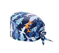 DaPongZhi Calot Chirurgien Femme Chapeaux de Travail avec Boutons et Cravate Chapeau Réglable Respirants Turban Imprimé Casquette Chapeau de Beauté Chapeaux Unisexe de Cuisinier (03-Purple, One Size)