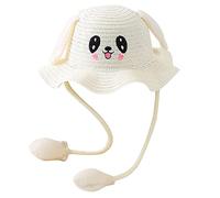 DaPongZhi Chapeau Anti UV Enfant,Bonnets pour Bébé pour Filles avec Oreilles Qui Bougent Été Soleil,Chapeaux de Soleil Protection UPF 50+,Chapeau de Plage D'été Bain avec Rabat pour Le Cou