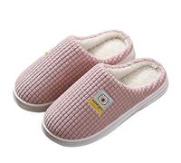 DaPongZhi Chaussons Femme Hiver Pantoufles Antidérapantes Confortable Chaussons en Peluche Chaude Doublure Chaussures Femme Pantoufle Femme Maison Intérieur Hiver Accueil Slippers