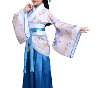 DaPongZhi Déguisement Chinois Fille Traditionnel Chinois Hanfu Costume Ancien Costumes Accessoires avec Élégante Robe Ensemble Respirante Costume Carnaval Enfant Kimono Japonais Enfants Printemps