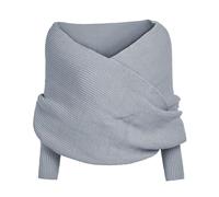 DaPongZhi Écharpe avec Manches Femme,Chaude d'hiver Écharpe Tricotée avec Manches, Multifonction Pull Écharpe pour Femme Enveloppement de Câble Tricoté Pull Écharpe à Manches pour Femmes