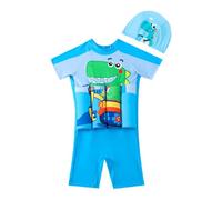 DaPongZhi Maillot De Bain Bouée Intégré avec Bonnet De Bain Bebe Fille Flotteur Piscine Maillots Bébé Garçon Bouee Flottant Enfant Gilet Natation Sauvetage Flottaison Brassard Garcon 1-7 Ans