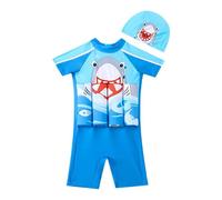 DaPongZhi Maillot De Bain Bouée Intégré avec Bonnet De Bain Bebe Fille Flotteur Piscine Maillots Bébé Garçon Bouee Flottant Enfant Gilet Natation Sauvetage Flottaison Brassard Garcon 1-7 Ans