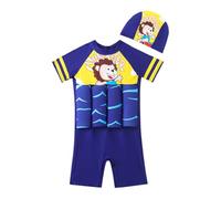 DaPongZhi Maillot De Bain Bouée Intégré avec Bonnet De Bain Bebe Fille Flotteur Piscine Maillots Bébé Garçon Bouee Flottant Enfant Gilet Natation Sauvetage Flottaison Brassard Garcon 1-7 Ans