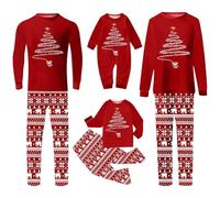 DaPongZhi Pyjama de Noel Famille Pyjama Noel Famille Ensemble de Pyjamas Noël Femme Homme Imprimé Xmas Pyjamas Assorti Couple Pantalon Long à Manches Longues Ensemble Vêtements de Nuit Papa