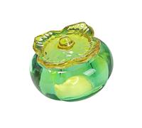 Dappen Plat Tasse Liquide Poudre Dappen Plat avec Couvercle Ongles Dappen Plat Verre Cristal Tasse Damping Dish pour Ongles Tips