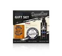 Dapper Dan Ensemble Cadeau Signature pour Hommes : Pâte Coiffante 100ml, Spray de Sel Marin 200ml & Shampooing Corps et Cheveux avec Vitamine B5 300ml, Tenue Forte, Fini Naturel.