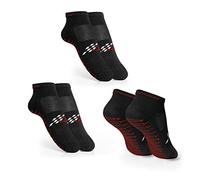 DAPPER RACING | Pack de 3 Paires de Chaussettes SIMRACING avec Silicone Antidérapant | Édition Rouge | Adhérence Optimale sur les talons et les Pédales de Conduite | Tissu Respirant et Confortable (S)