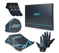Dapper Racing | SIMRACER Starter Pack | Gants Compatibles avec écran Tactile + 3 Paires de Chaussettes SIMRACING + Housse pour Volant et Pédales | Coffret Cadeau Noir Mat (XL)