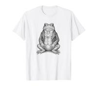 Dapper Victorian Gentleman Toad Portrait Vintage T-Shirt Graphique avec Valeur, Homme, Blanc, L