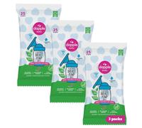 Dapple Baby Lot de 3 lingettes pour tire-lait sans parfum, à base de plantes et hypoallergéniques - Élimine les résidus de lait, ne laisse pas de goût - Pochette de lingettes pratique