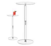 d'appoint en Acrylique Transparent - Petite Ronde pour Boissons, d'appoint Transparente Moderne, Basse Polyvalente | Parfait pour Petits espaces du Salon, Le Bureau à dom
