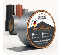 DAPRONA 10m Bande d'étanchéité 75mm aluminium, résistante à l'eau, chaleur