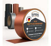 DAPRONA 10m Bande d'étanchéité 75mm rouge brique, aluminium, résistante à l'eau