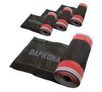 DAPRONA 4 rouleaux Bande de faîtage 5m x 300mm Noir RAL 9005 aluminium | Étanchéité de toit autocollante, couverture de faîtage, bande butyle étanche pour tôle de faîtage, rouleau alubutyl