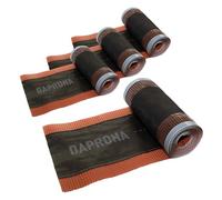 DAPRONA 4 rouleaux Bande de faîtage 5m x 330mm Rouge RAL 8004 aluminium | Étanchéité de toit autocollante, couverture de faîtage, bande butyle étanche pour tôle de faîtage, rouleau alubutyl