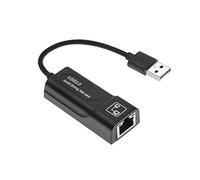 daptateur Ethernet Portable USB 2.0 Wired 10/100 Ethernet Adaptateur Adaptateur Windows Mode Auto-alimenté par câble intégré Carte réseau Carte de réseau câblé sans Lecteur Bouchon et Jeu Noir
