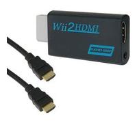 Straße Game Adaptateur HDMI pour Nintendo Wii/Wii U + Câble HDMI 1 m - Noir - Full HD 1080p, Audio Jack 3,5 mm