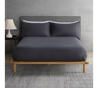 DAPU Drap-housse en lin - 100 % lin naturel français - Respirant - 100 × 200 + 30 cm - Avec élastique - Certifié Öko-Tex 100 - Doux - Gris foncé