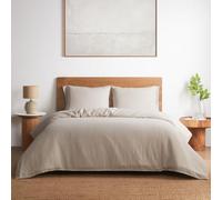 DAPU Parure de lit 100% Lin français Pur Naturel avec 8 Attaches de Coin et Fermeture éclair, Doux, Respirant et Durable pour Les dormeurs Chauds, 1 Housse de Couette et 2 taies d'oreiller (Lin