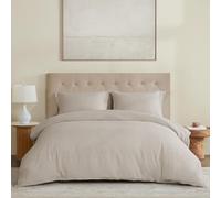 DAPU Parure de lit 3 pièces 100% Lin - Housse de Couette en Lin français Pur Naturel pour très Grand lit de 228,6 x 264,2 cm avec 8 Attaches de Coin et Fermeture éclair, Douce, Respirante et Durable