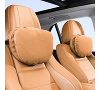 Dapucarin Coussin Appui-Tête Voiture Soutien Cervical Double, Repose Tete Cervicales pour Siège de Conduite, Oreillers de Cou pour Nuque en Voiture pour Conduite, Marron Palomino, 2 Pack