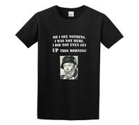 DAPUMI Men's SGT Hans Schultz Hogans Heroes & Funny Cool T-Shirt Black XL