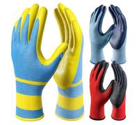 daqoupzi 3 paires gant jardinage femme，gants de travail，gants jardinage，gant de travail homme，Bonne effet antidérapant et bonne prise
