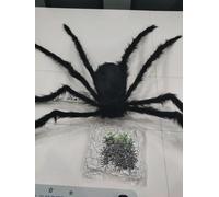 daqoupzi Ensemble de 72 pièces Halloween araignée，araignee geante Halloween，Deco Exterieur Halloween，Deco Halloween Toile d'araignée