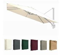 DAQXYH 250x250cm Toile De Rechange Rectangulaire pour Terrasse, Toile De Rechange pour Parasol DéportéÀ 8 Baleines, Grand Auvent Décalé pour Table De Marché(Beige,250x250cm (8.2x8.2ft))