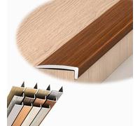 DAQXYH 90cm 120cm Profilé De Nez De Marche En L, Antidérapante Protection De Bord De Marche, Moulure De Nez De Marche Imitation Bois Pour Escaliers En Bois/vinyle/carrelage(Reddish brown,1200*28*18mm)