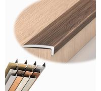 DAQXYH 90cm 120cm Profilé De Nez De Marche En L, Antidérapante Protection De Bord De Marche, Moulure De Nez De Marche Imitation Bois Pour Escaliers En Bois/vinyle/carrelage(Wenge,900 * 20 * 5mm)