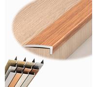 DAQXYH 90cm 120cm Profilé De Nez De Marche En L, Antidérapante Protection De Bord De Marche, Moulure De Nez De Marche Imitation Bois Pour Escaliers En Bois/vinyle/carrelage(Yellow grain,1200*20*5mm)