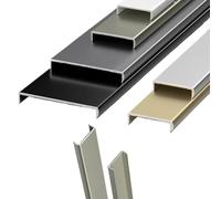 DAQXYH Bandes De Chant en Aluminium Protection De Bord en Forme De U, 100cm Garnitures De Bord en U, Protections De Bord pour Armoire Étagère Comptoir Meubles(Champagne,18mm)