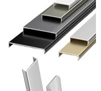 DAQXYH Bandes De Chant en Aluminium Protection De Bord en Forme De U, 100cm Garnitures De Bord en U, Protections De Bord pour Armoire Étagère Comptoir Meubles(Silver,36mm)