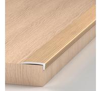 DAQXYH Profilé De Nez De Marche En L Découpable, 90cm 120cm Bandes De Protection Antidérapantes Pour Marches, Protection D'angle De Marche(Wood grain,1200x28x18mm)