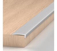 DAQXYH Profilé De Nez De Marche En L Découpable, 90cm 120cm Bandes De Protection Antidérapantes Pour Marches, Protection D'angle De Marche(Gray silver,900x28x18mm)