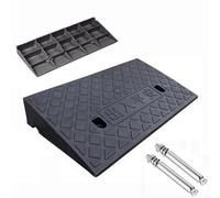 DAQXYH Rampes De Seuil pour Portes Hauteur 22cm, Rampes De Bordure Antidérapantes avec Boulons D'expansion, Rampe De Chargement Portable Noire pour Voiture, Scooter, Vélo(40x60x22cm(15.7x24x8.7in))