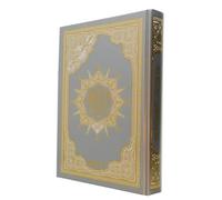 دار المعرفة DAR AL MAARIFAH Couverture rigide Tajweed Coran Silver avec relief doré UV, taille : 17x24 cm