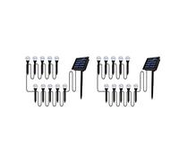 Darameea 2X 10 En 1 Spot Solaire Extérieur LED Jardin Pelouse Paysage Chemin Applique Murale