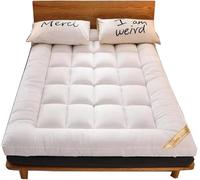DARANCA Matelas de Tatami Futon Pliable 10cm Épaissir Le Matelas de Couchage Japonais Épais Tapis de Plancher Pad, for Dortoir À La Maison(White,120x190cm)