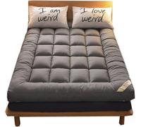 DARANCA Matelas de Tatami Futon Pliable 10cm Épaissir Le Matelas de Couchage Japonais Épais Tapis de Plancher Pad, for Dortoir À La Maison(Gray,90x200cm)