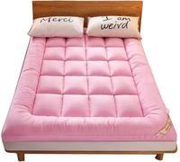 DARANCA Matelas de Tatami Futon Pliable 10cm Épaissir Le Matelas de Couchage Japonais Épais Tapis de Plancher Pad, for Dortoir À La Maison(Pink,120x190cm)