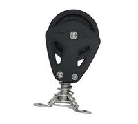 DARANCA Poulie de bateau pivotante en acier inoxydable robuste en nylon pour équipement de gym, aviron, voile (noir)