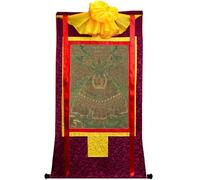 DARANCA TapestrytapestrytapestryTibetan Thangka Art - Refuge Tree Thangka - Impression numérique haute résolution et double couche encadrée à la main - Tapisserie bouddhiste à suspendre - 119,4 x 81,3