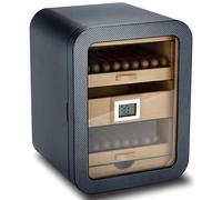 DARBCGH Cave à cigares en Bois de cèdre Espagnol aromatique, capacité de 110, hygromètre électronique précis intégré, 9,8 x 9,4 x 12,8 Pouces for Petits Appartements(C,Withoutskylight)