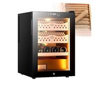 DARBCGH Cave à cigares et à vin électrique - 50 L, 16-23°C, 60-80%, Touch Control(B)
